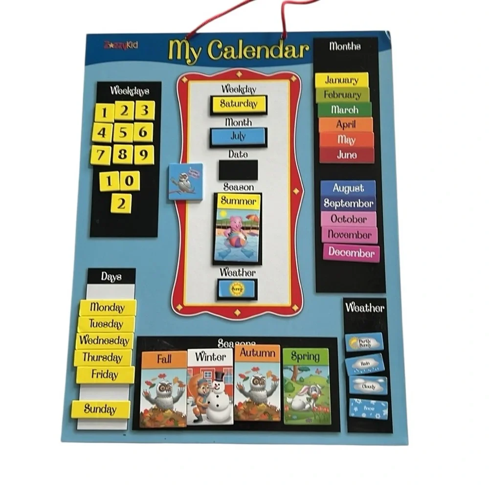 Magnetic Daily Calendar for kids